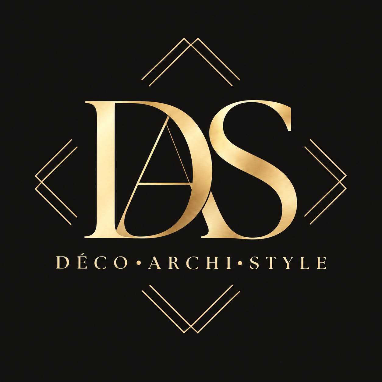 DAS DécoArchiStyle — logo noir et or